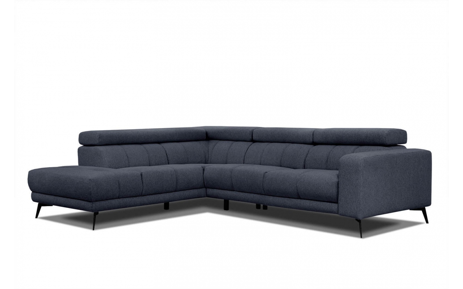 Ecksofa links mit verstellbaren Kopfstützen 5-Sitzer MORELLO