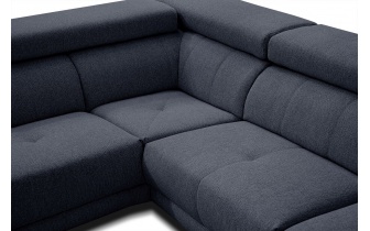 Ecksofa links mit verstellbaren Kopfstützen 5-Sitzer MORELLO