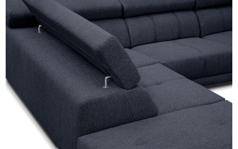 Ecksofa links mit verstellbaren Kopfstützen 5-Sitzer MORELLO