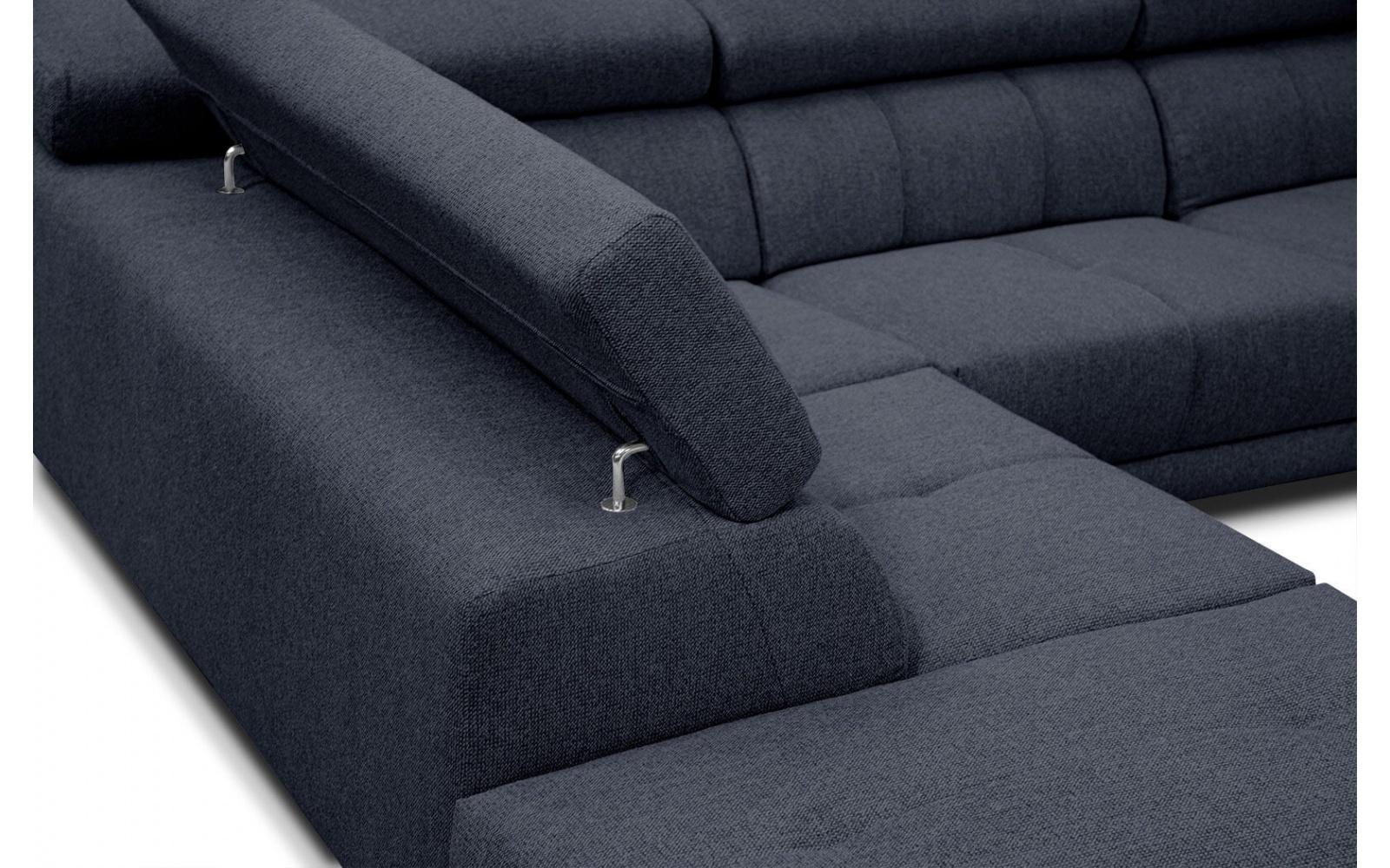 Ecksofa links mit verstellbaren Kopfstützen 5-Sitzer MORELLO