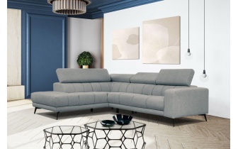 Ecksofa links mit verstellbaren Kopfstützen 5-Sitzer MORELLO