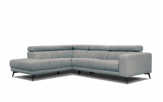 Ecksofa links mit verstellbaren Kopfstützen 5-Sitzer MORELLO