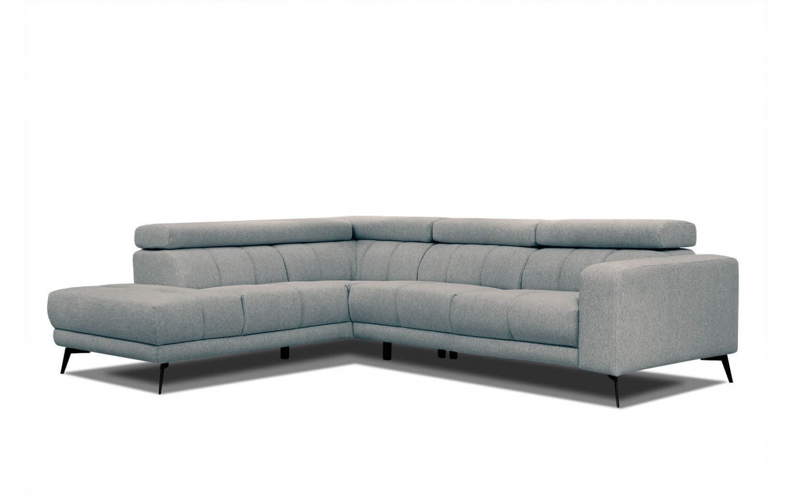 Ecksofa links mit verstellbaren Kopfstützen 5-Sitzer MORELLO