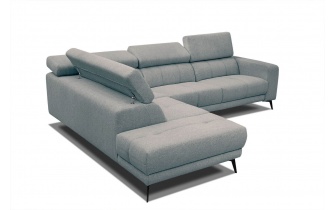 Ecksofa links mit verstellbaren Kopfstützen 5-Sitzer MORELLO