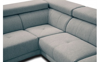 Ecksofa links mit verstellbaren Kopfstützen 5-Sitzer MORELLO