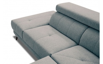Ecksofa links mit verstellbaren Kopfstützen 5-Sitzer MORELLO