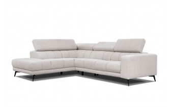 Ecksofa links mit verstellbaren Kopfstützen 5-Sitzer MORELLO