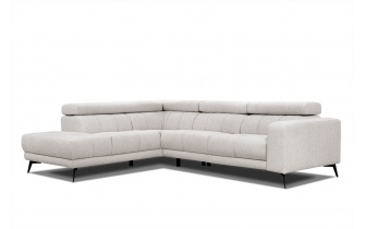 Ecksofa links mit verstellbaren Kopfstützen 5-Sitzer MORELLO