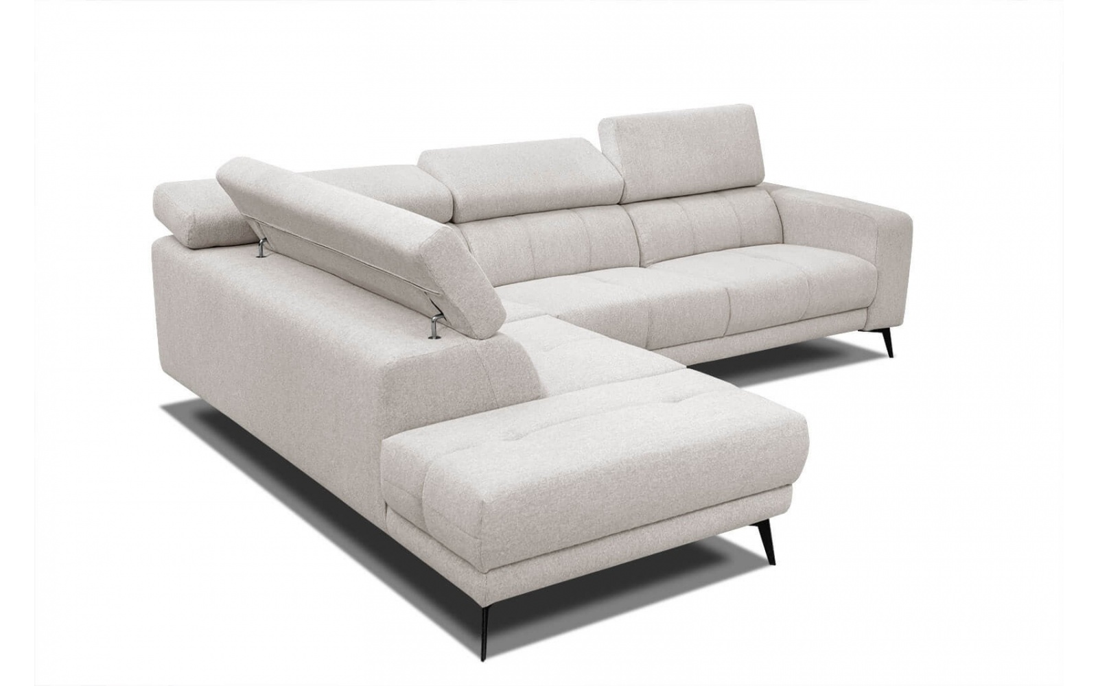 Ecksofa links mit verstellbaren Kopfstützen 5-Sitzer MORELLO