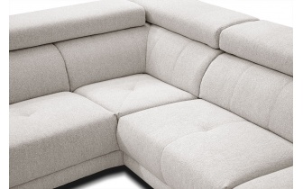 Ecksofa links mit verstellbaren Kopfstützen 5-Sitzer MORELLO