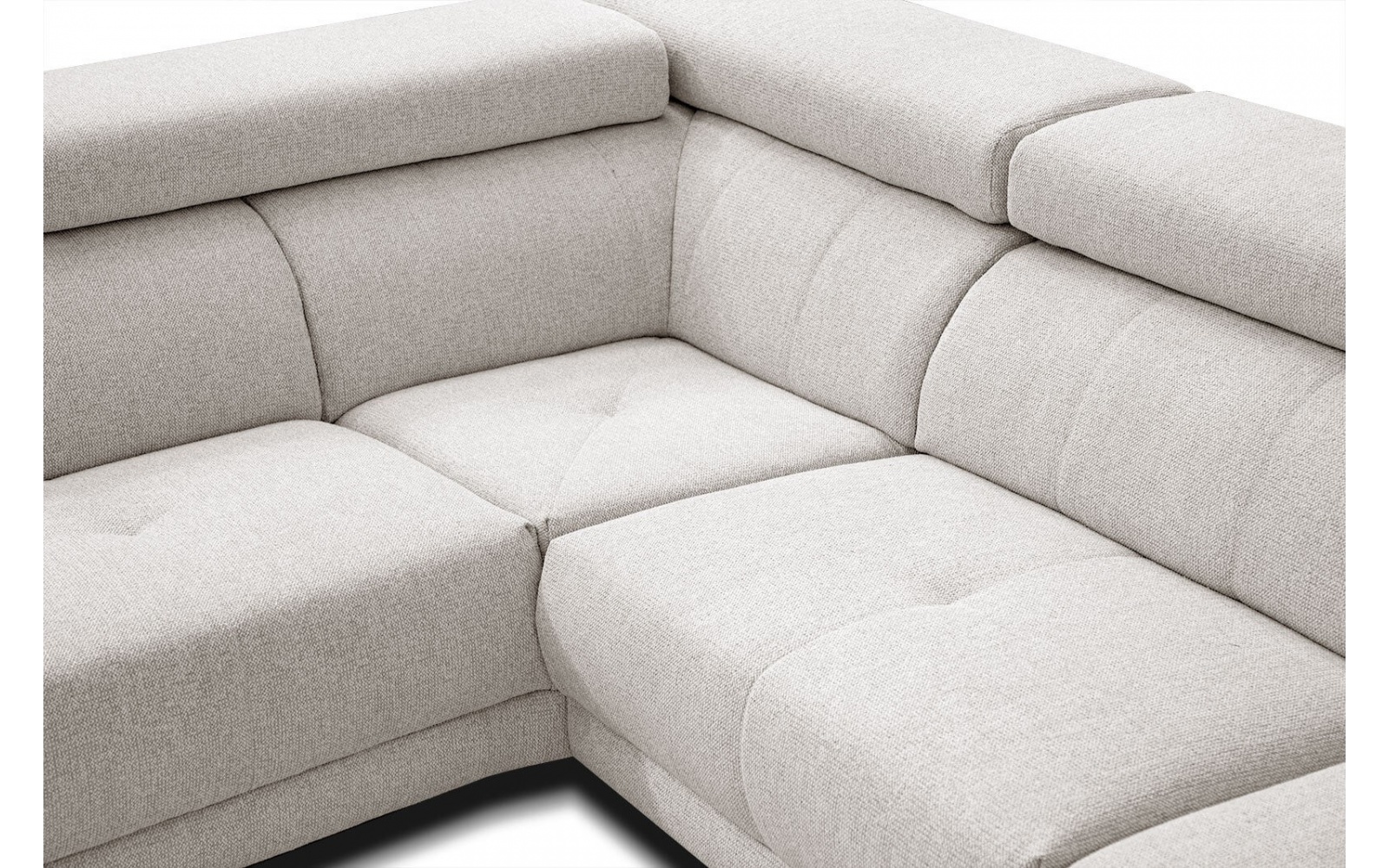 Ecksofa links mit verstellbaren Kopfstützen 5-Sitzer MORELLO