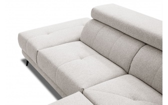 Ecksofa links mit verstellbaren Kopfstützen 5-Sitzer MORELLO