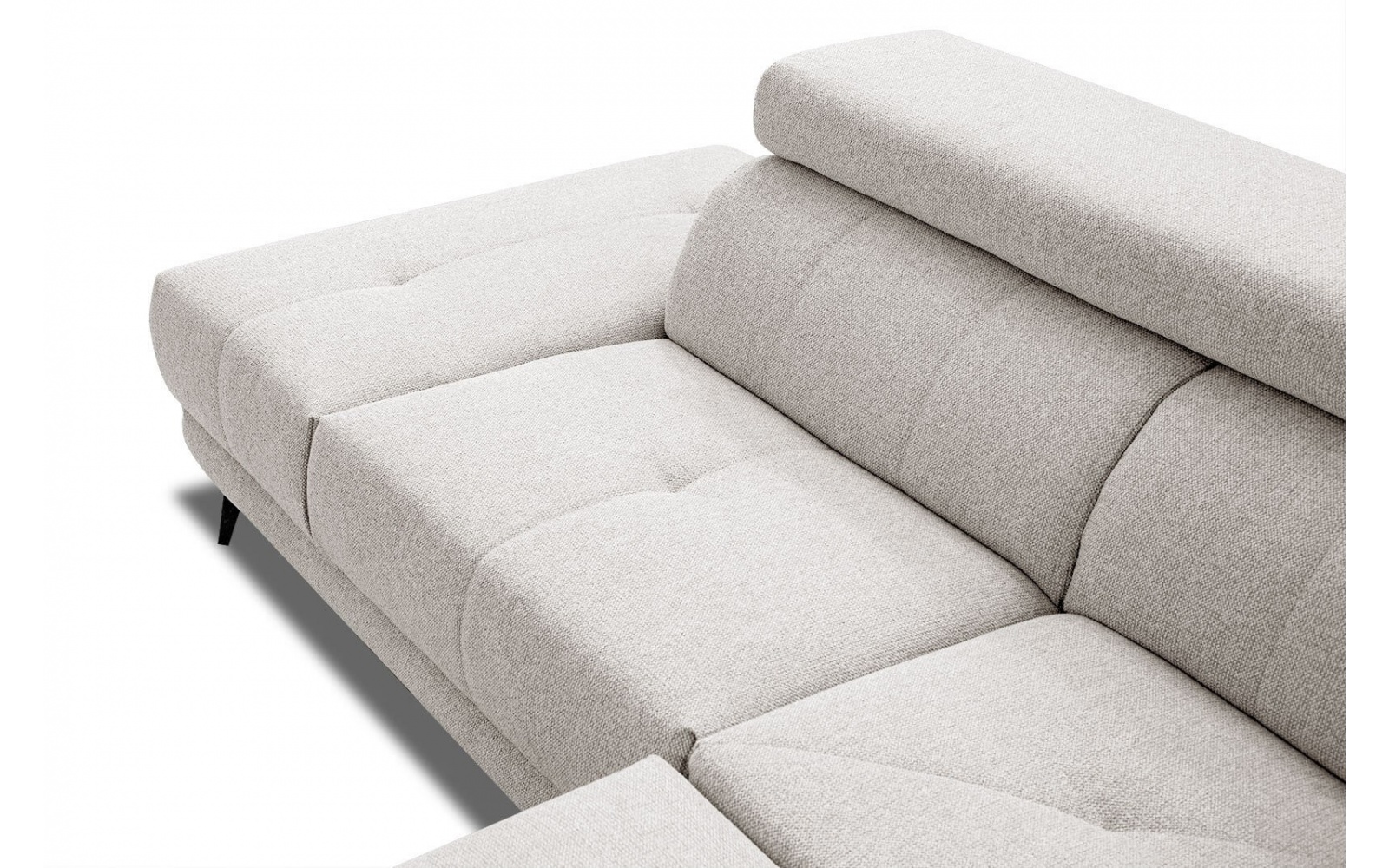 Ecksofa links mit verstellbaren Kopfstützen 5-Sitzer MORELLO