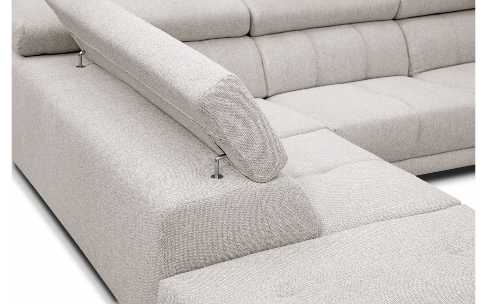 Ecksofa links mit verstellbaren Kopfstützen 5-Sitzer MORELLO
