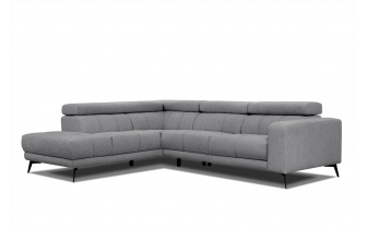 Ecksofa links mit verstellbaren Kopfstützen 5-Sitzer MORELLO