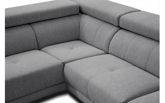 Ecksofa links mit verstellbaren Kopfstützen 5-Sitzer MORELLO