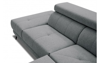 Ecksofa links mit verstellbaren Kopfstützen 5-Sitzer MORELLO