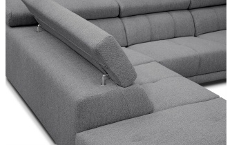 Ecksofa links mit verstellbaren Kopfstützen 5-Sitzer MORELLO