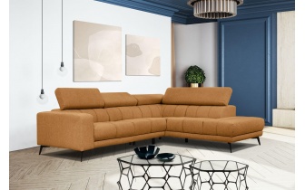 Ecksofa rechts mit verstellbaren Kopfstützen 5-Sitzer MORELLO