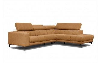 Ecksofa rechts mit verstellbaren Kopfstützen 5-Sitzer MORELLO