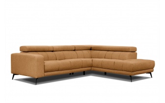 Ecksofa rechts mit verstellbaren Kopfstützen 5-Sitzer MORELLO