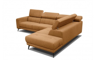 Ecksofa rechts mit verstellbaren Kopfstützen 5-Sitzer MORELLO