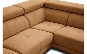 Ecksofa rechts mit verstellbaren Kopfstützen 5-Sitzer MORELLO