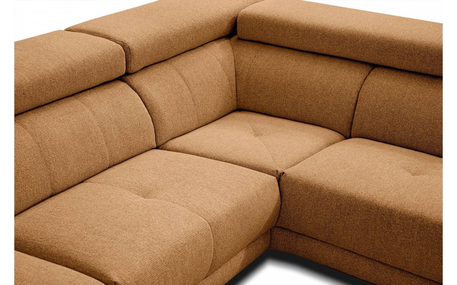 Ecksofa rechts mit verstellbaren Kopfstützen 5-Sitzer MORELLO