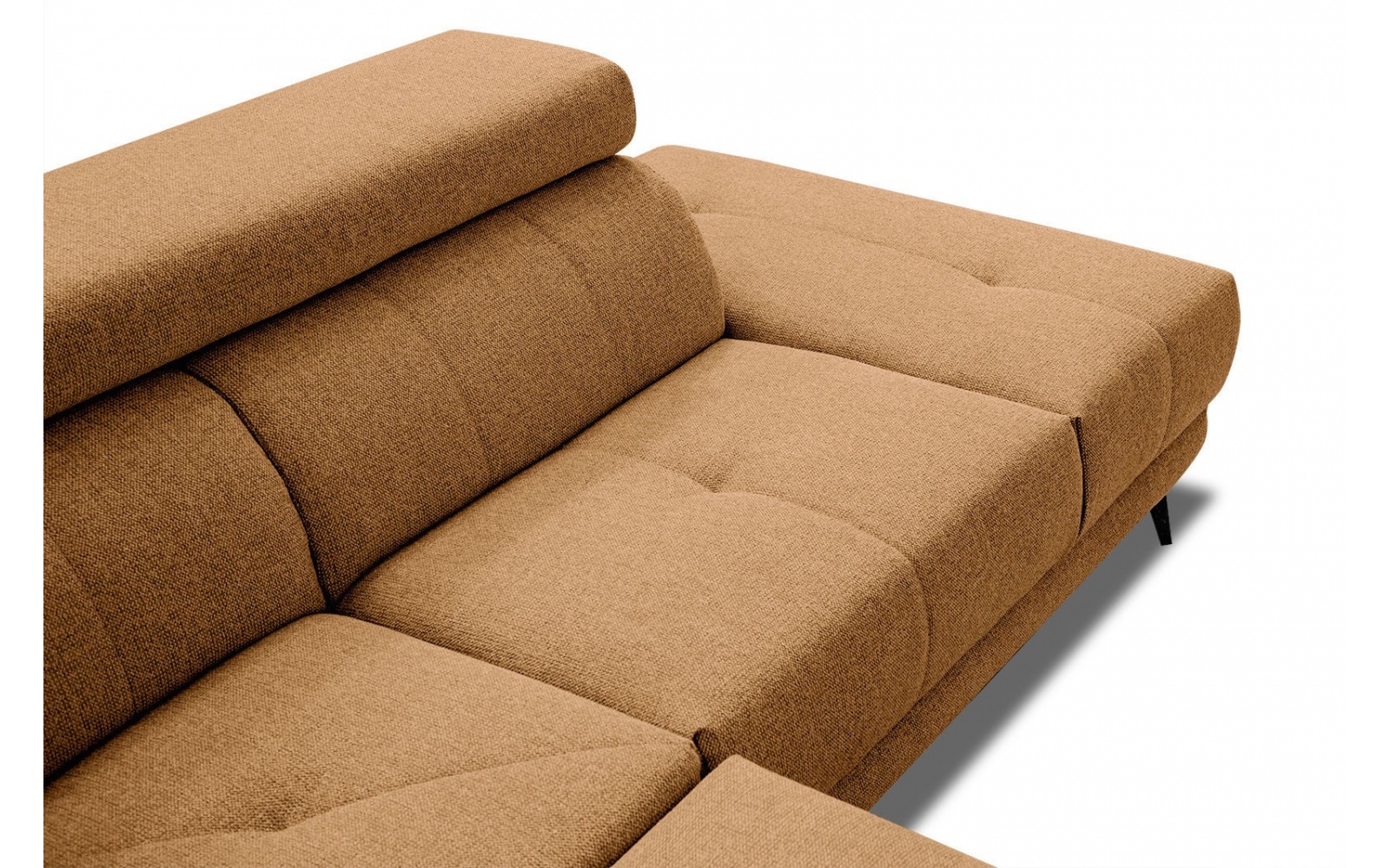 Ecksofa rechts mit verstellbaren Kopfstützen 5-Sitzer MORELLO