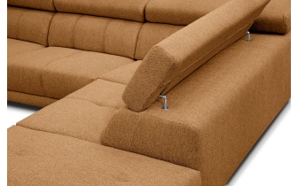 Ecksofa rechts mit verstellbaren Kopfstützen 5-Sitzer MORELLO