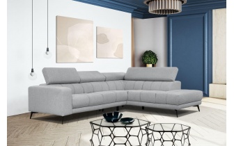 Ecksofa rechts mit verstellbaren Kopfstützen 5-Sitzer MORELLO