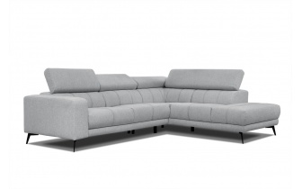 Ecksofa rechts mit verstellbaren Kopfstützen 5-Sitzer MORELLO