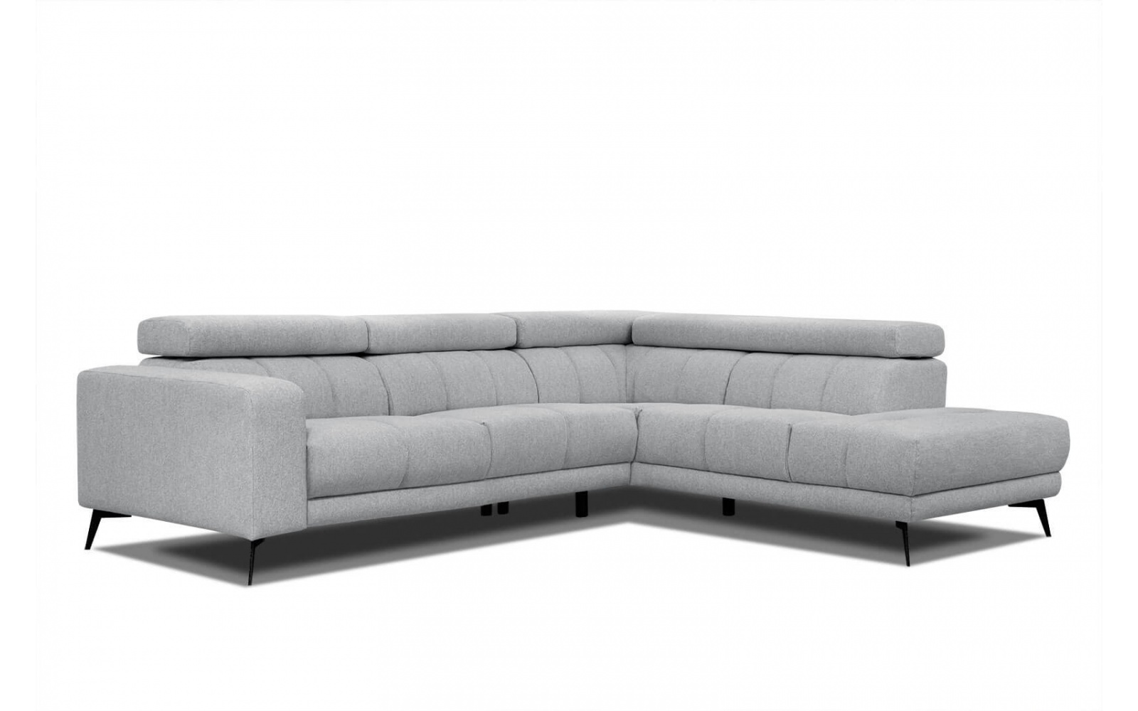 Ecksofa rechts mit verstellbaren Kopfstützen 5-Sitzer MORELLO