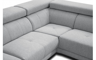 Ecksofa rechts mit verstellbaren Kopfstützen 5-Sitzer MORELLO