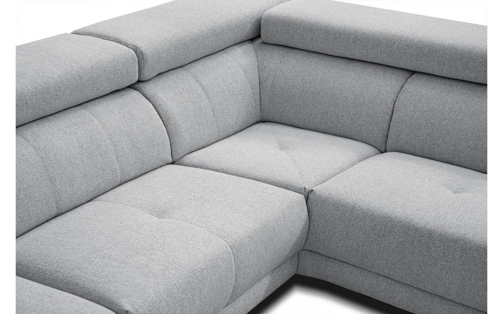 Ecksofa rechts mit verstellbaren Kopfstützen 5-Sitzer MORELLO