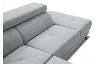 Ecksofa rechts mit verstellbaren Kopfstützen 5-Sitzer MORELLO