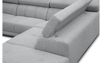 Ecksofa rechts mit verstellbaren Kopfstützen 5-Sitzer MORELLO