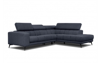 Ecksofa rechts mit verstellbaren Kopfstützen 5-Sitzer MORELLO