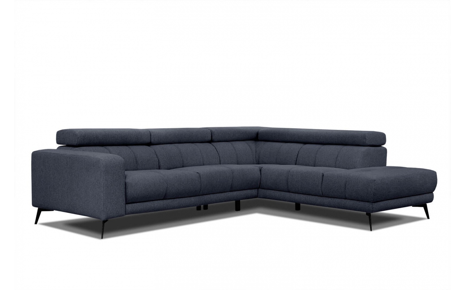 Ecksofa rechts mit verstellbaren Kopfstützen 5-Sitzer MORELLO