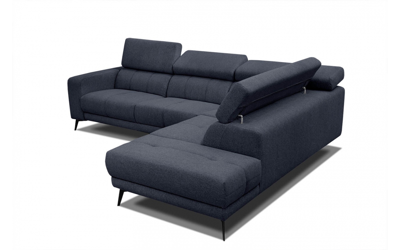 Ecksofa rechts mit verstellbaren Kopfstützen 5-Sitzer MORELLO