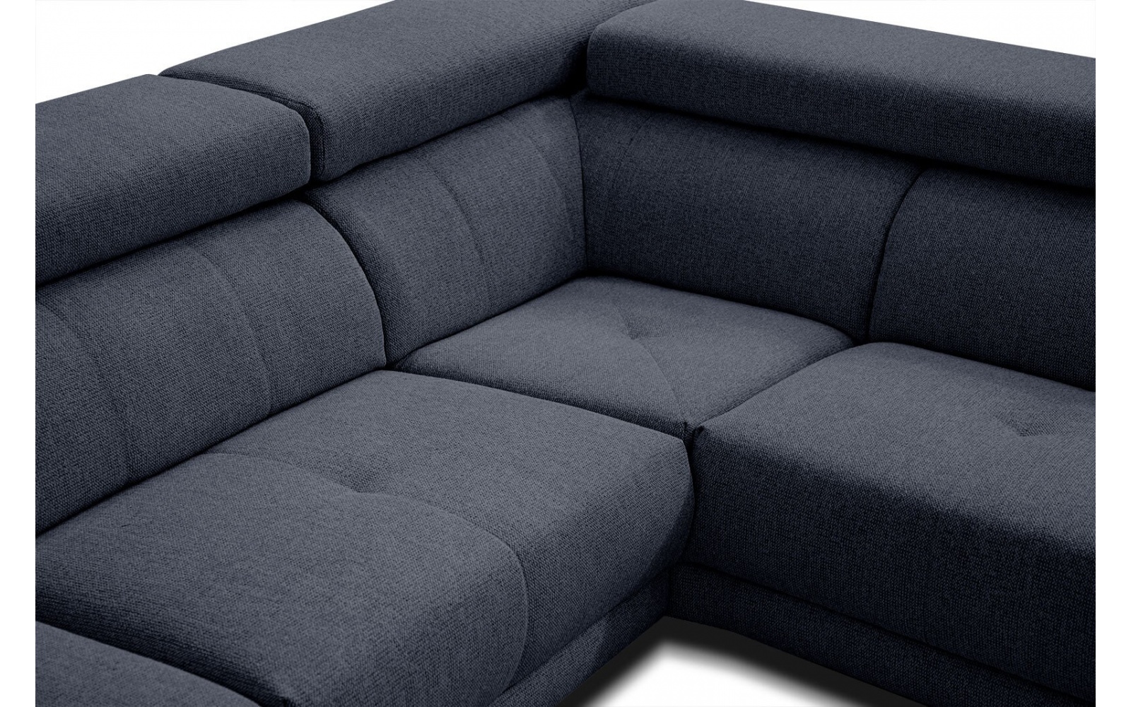 Ecksofa rechts mit verstellbaren Kopfstützen 5-Sitzer MORELLO