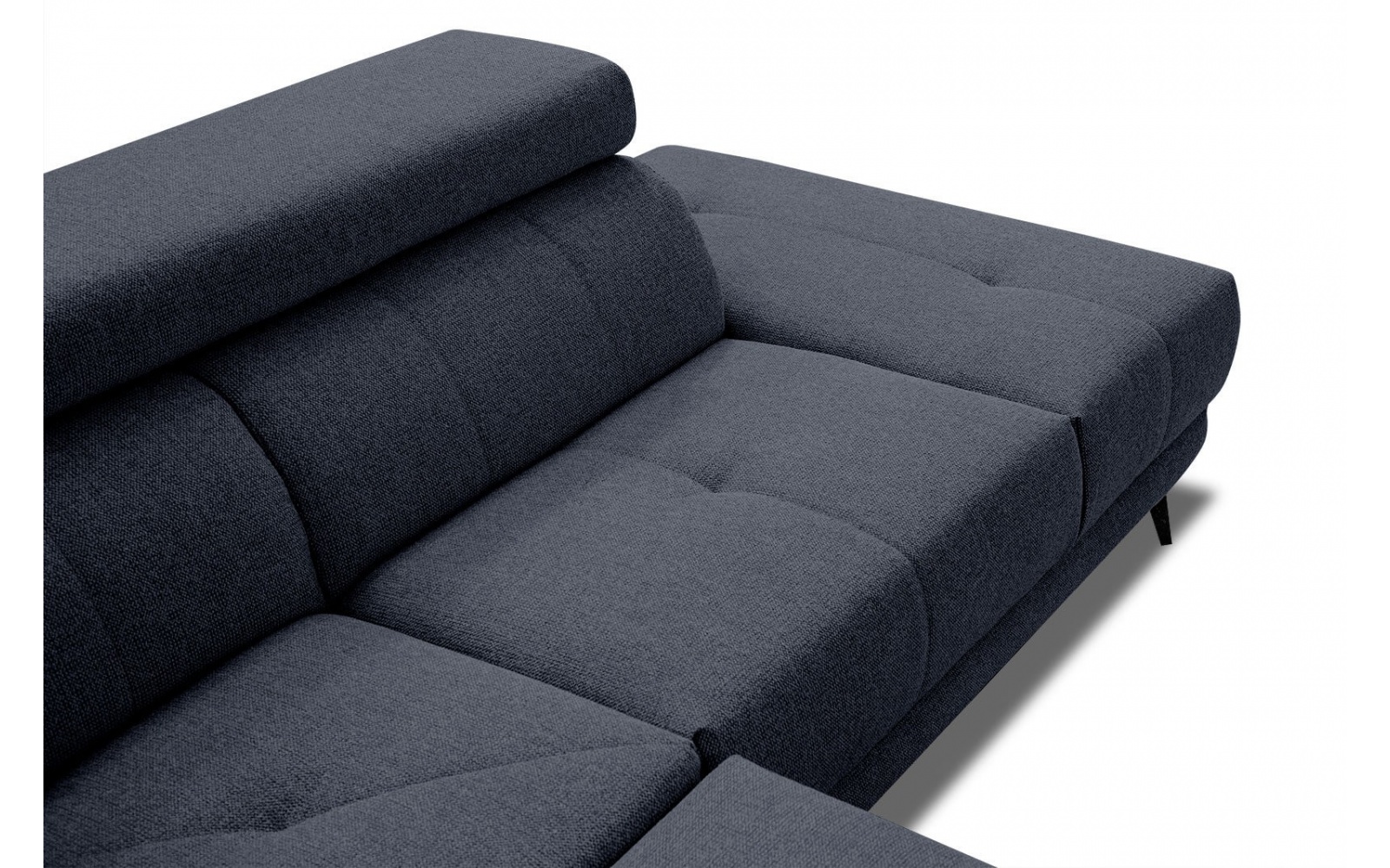 Ecksofa rechts mit verstellbaren Kopfstützen 5-Sitzer MORELLO