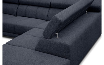 Ecksofa rechts mit verstellbaren Kopfstützen 5-Sitzer MORELLO