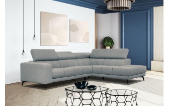 Ecksofa rechts mit verstellbaren Kopfstützen 5-Sitzer MORELLO