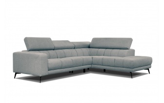Ecksofa rechts mit verstellbaren Kopfstützen 5-Sitzer MORELLO