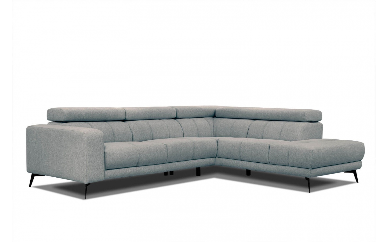 Ecksofa rechts mit verstellbaren Kopfstützen 5-Sitzer MORELLO