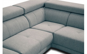 Ecksofa rechts mit verstellbaren Kopfstützen 5-Sitzer MORELLO