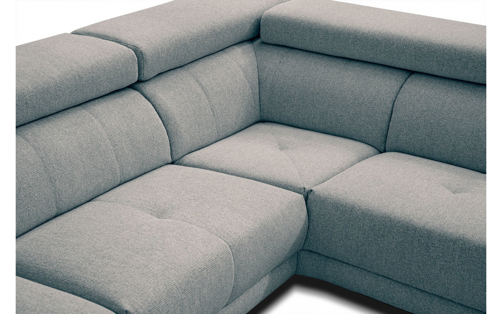 Ecksofa rechts mit verstellbaren Kopfstützen 5-Sitzer MORELLO