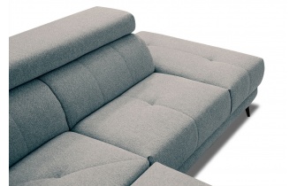 Ecksofa rechts mit verstellbaren Kopfstützen 5-Sitzer MORELLO