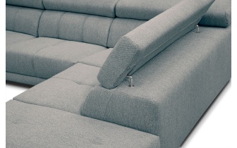 Ecksofa rechts mit verstellbaren Kopfstützen 5-Sitzer MORELLO
